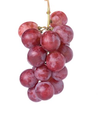 Olgun kırmızı üzüm beyaz arka plan üzerinde