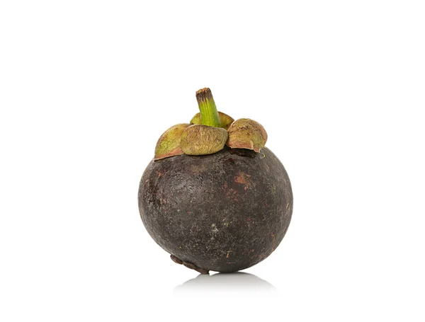 Ripe mangosteen isolated on white background — Stock Photo, Image