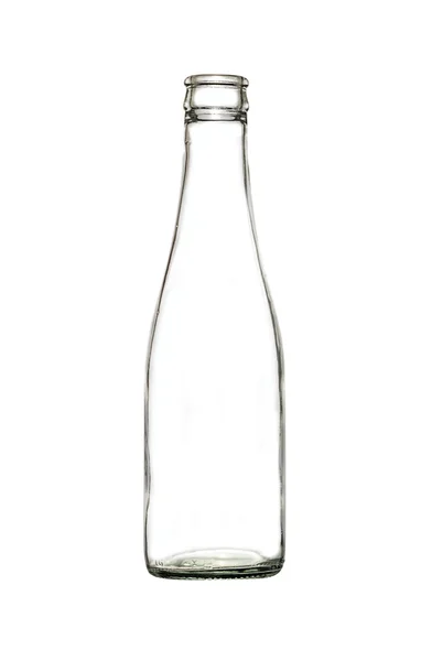 Empty colorless glass bottle — Stock Photo, Image