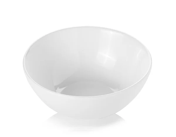 Empty white bowl isolated on white background — Stock Photo, Image
