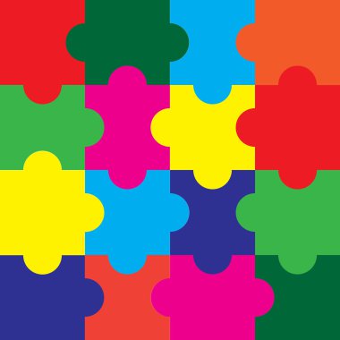 renkli bulmacalar arka plan. Vektörel çizimler arka plan