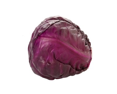 Beyaz arka planda kırmızı lahana