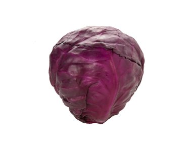 Beyaz arka planda kırmızı lahana