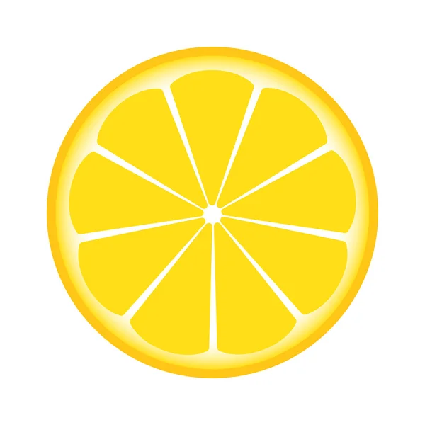 Rodajas de limón en mitad.vector — Vector de stock
