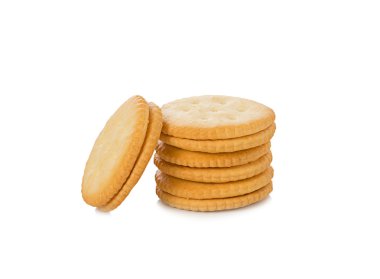 beyaz zemin üzerine bisküvi