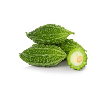 beyaz zemin üzerine Bitter kabak