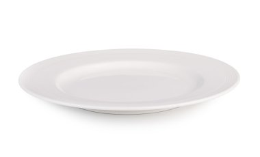 beyaz arkaplanda izole edilmiş beyaz plaka