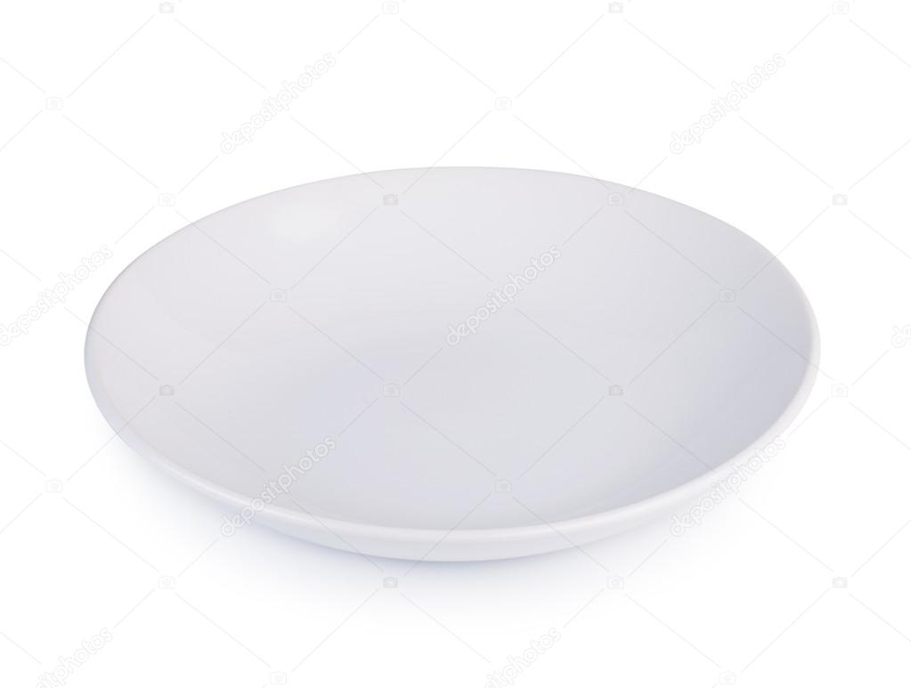 white plate isolated on white background