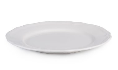 beyaz arkaplanda izole edilmiş beyaz plaka