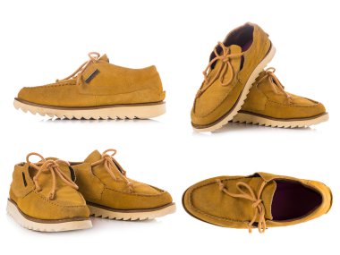 Deri ayakkabılar beyaz arkaplanda izole