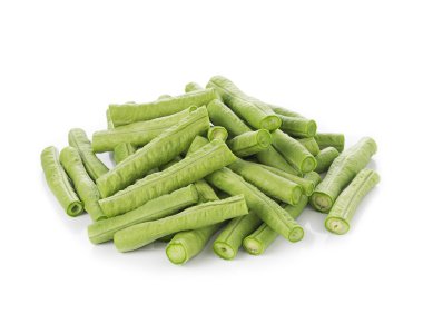 Uzun fasulye beyaz arka planda izole