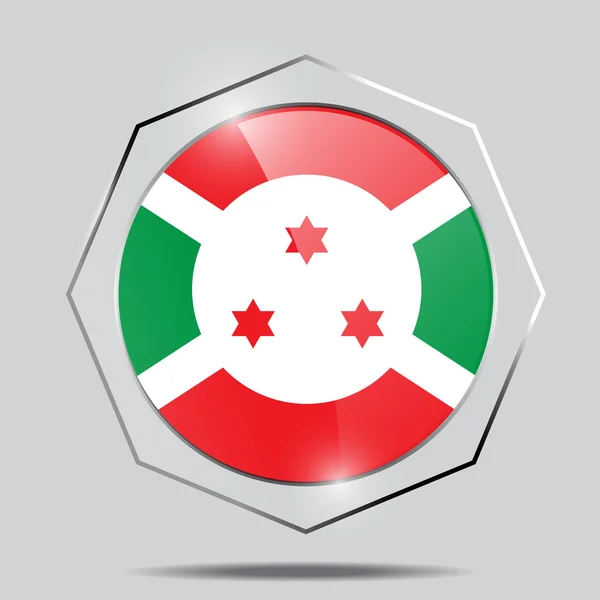 Bouton Drapeau du Burundi — Image vectorielle