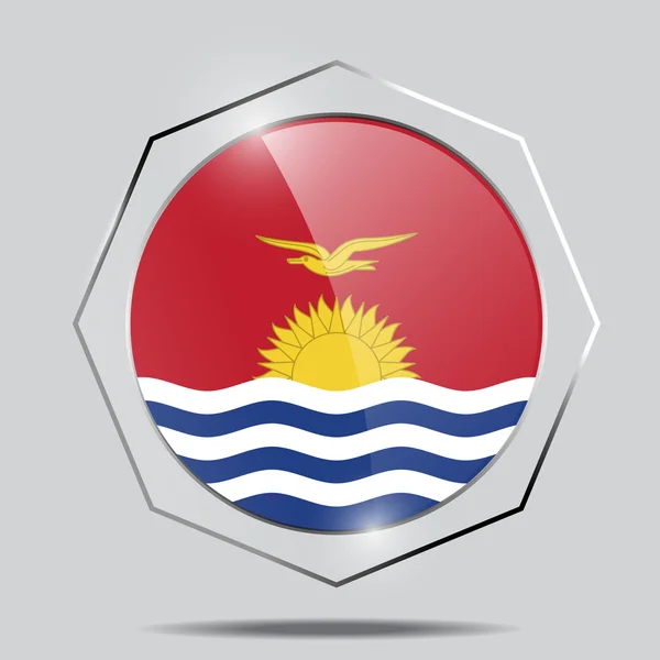 Knop vlag van Kiribati — Stockvector