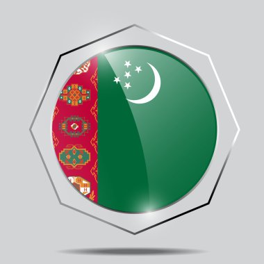 düğme Türkmenistan bayrağı