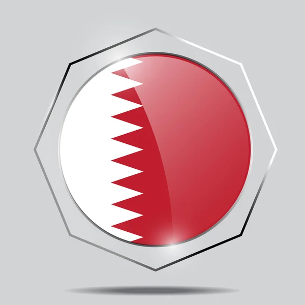 Bouton Drapeau du Qatar — Image vectorielle