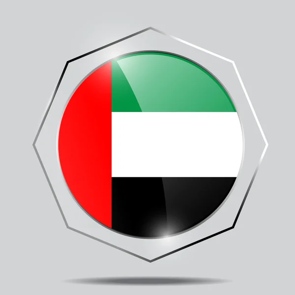 Bouton Drapeau des Émirats arabes unis — Image vectorielle