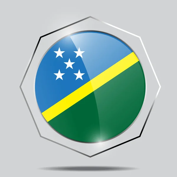 Knop van de vlag van de Salomonseilanden — Stockvector
