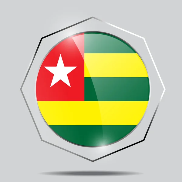 Knop vlag van Togo — Stockvector
