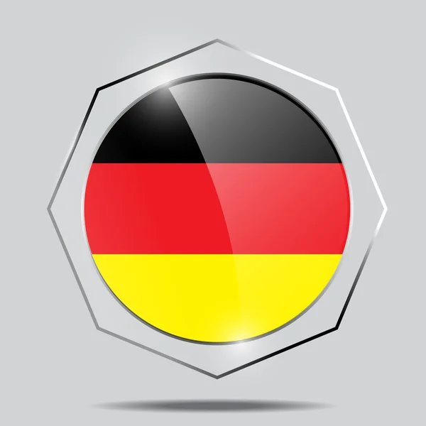 Button Flag of Germany — Stock Vector