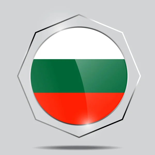 Bouton Drapeau de Bulgarie — Image vectorielle