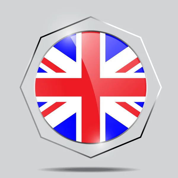 イギリスのボタン フラグ — ストックベクタ