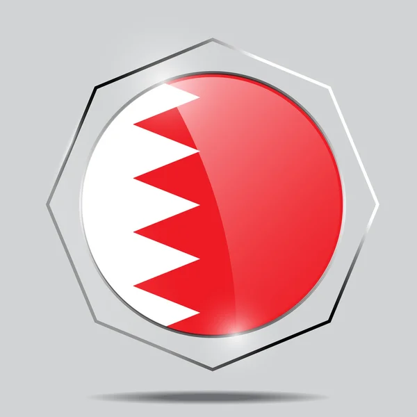 Bouton Drapeau de Bahreïn — Image vectorielle