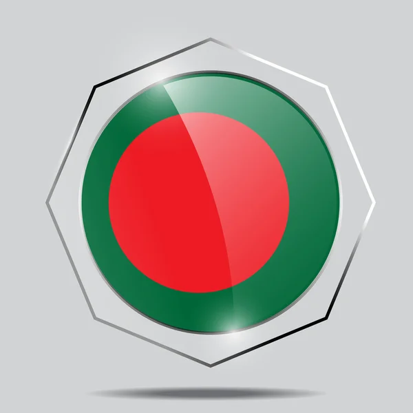 Bandeira do botão de Bangladesh —  Vetores de Stock