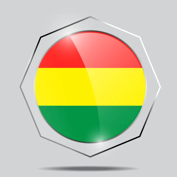 Botón Bandera de Bolivia — Vector de stock