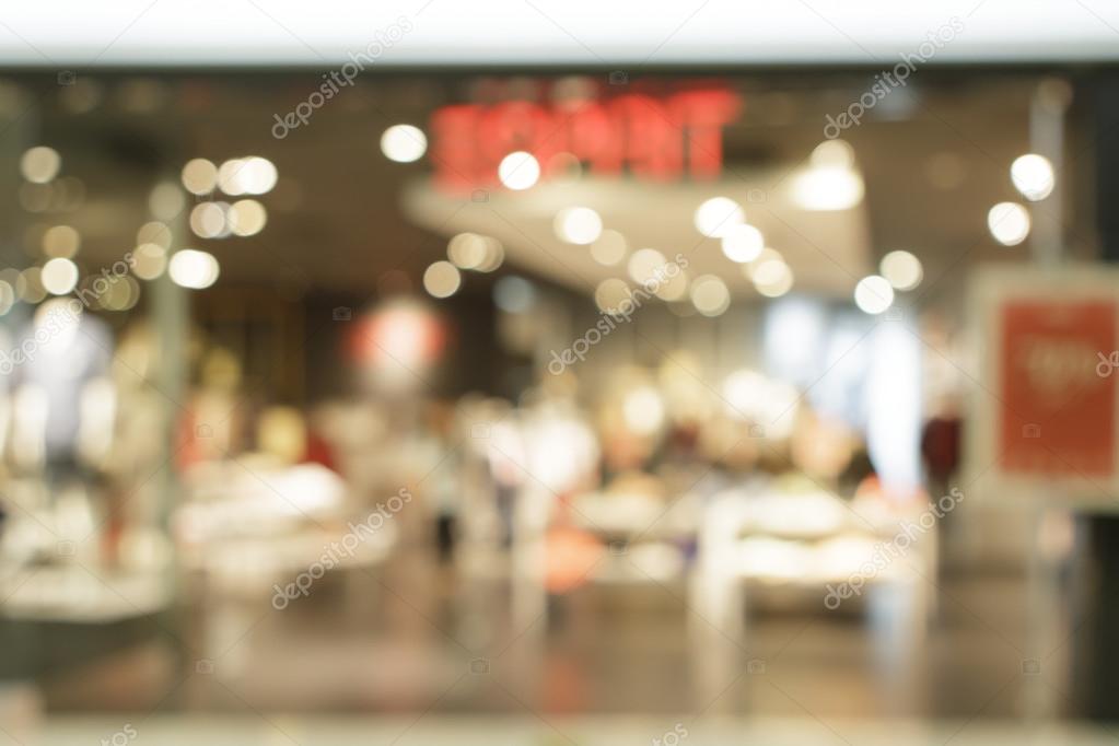 Department store. Defocused blur background.