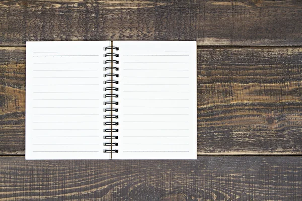 Notebook on wooden background. — Stock Photo, Image