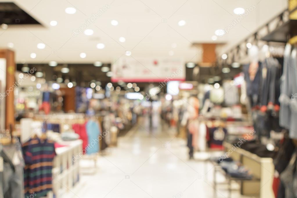 Department store blur background with bokeh