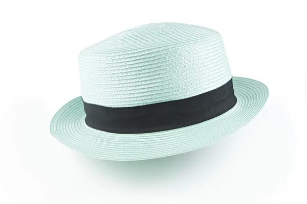 Chapeau Aqua sur fond blanc — Photo