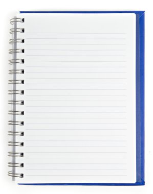 Ayrı tutma beyaz üstünde defter