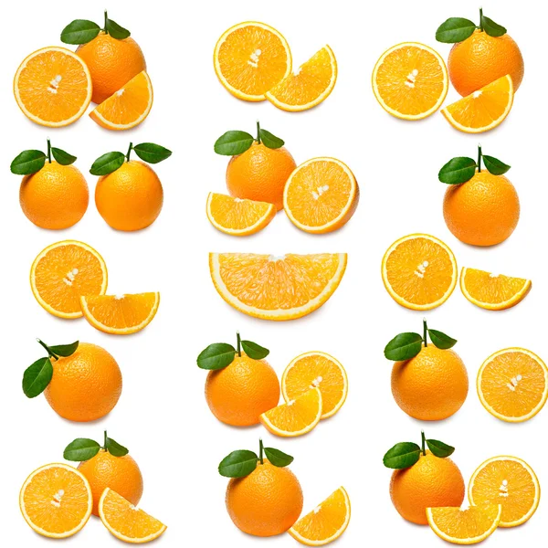 Oranje geïsoleerd op witte achtergrond. — Stockfoto