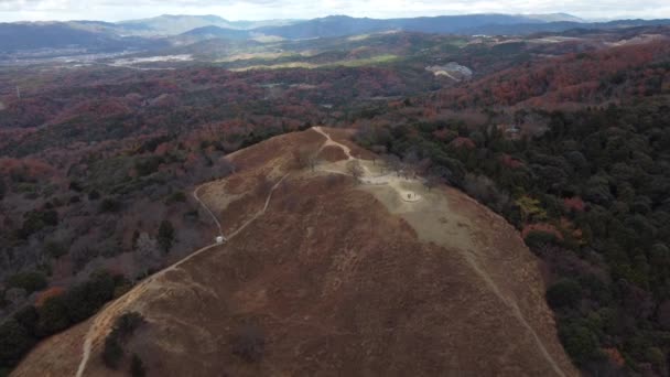 Widok Lotu Ptaka Mount Wakakakusa Nara — Wideo stockowe