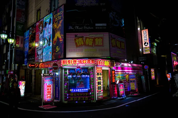 Shinjuku Éjszakai Élete Jogdíjmentes Stock Képek