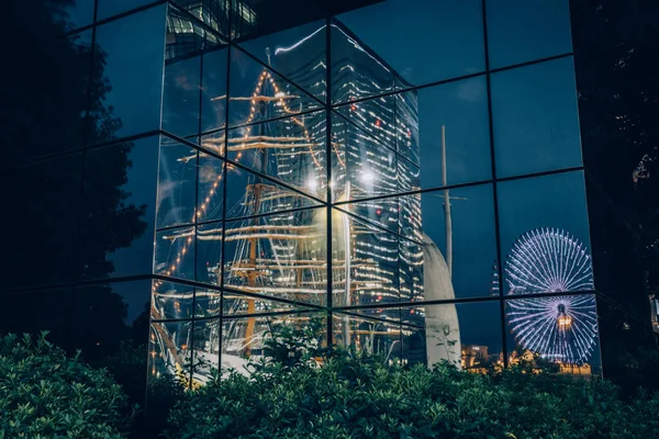 Visão Noturna Yokohama — Fotografia de Stock