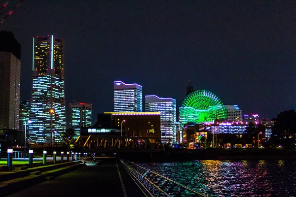 Nattutsikt Över Yokohama — Stockfoto