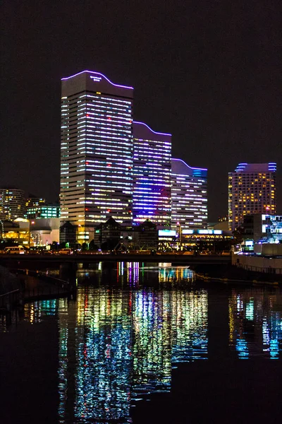 Het Avond Uitzicht Van Yokohama — Stockfoto