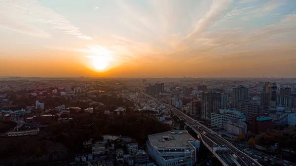 Skyline Luftaufnahme Motomachi Yokohama — Stockfoto