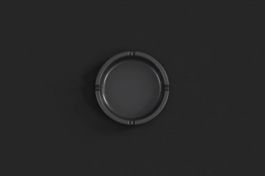 Yuvarlak seramik kül tablası üst görünümü