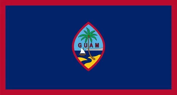 괌 국기에 대 한 표준 비율 — 스톡 벡터