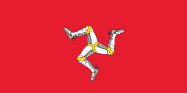 Isle of Man bayrak için standart oranlar