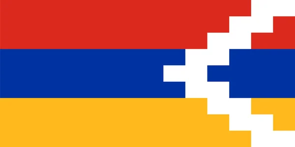 Proporciones estándar para la bandera de Karabaj de Nagorno — Vector de stock