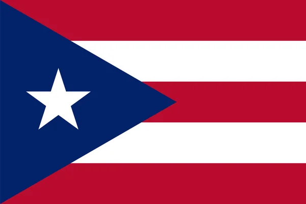 Standardowe proporcje flagi Puerto Rico — Wektor stockowy