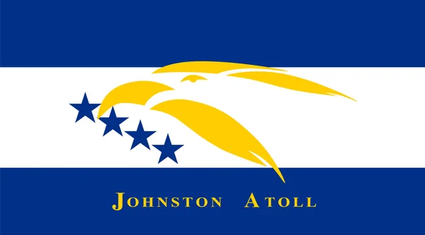 Proportions standard pour le drapeau non officiel de l'atoll Johnston — Image vectorielle