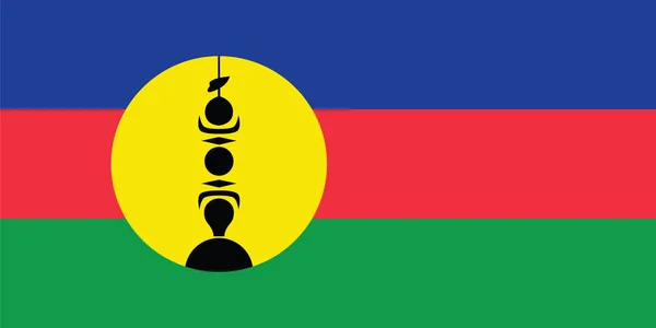 ニュー ・ カレドニア島の非公式な旗のための標準プロポーション — ストックベクタ