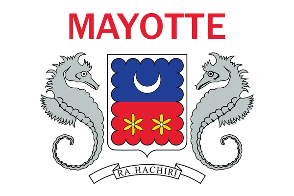 Standardní rozměry pro neoficiální Vlajka Mayotte — Stockový vektor