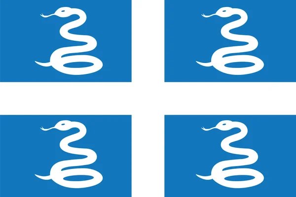 Standard arányainak Martinique hivatalos zászló — Stock Vector