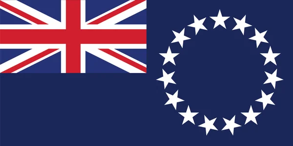 Τυποποιημένες διαστάσεις για επίσημη σημαία των Νήσων Κουκ — Διανυσματικό Αρχείο